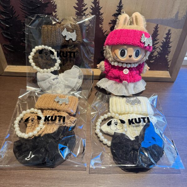 Doll outfit knit sweater and skirt sets