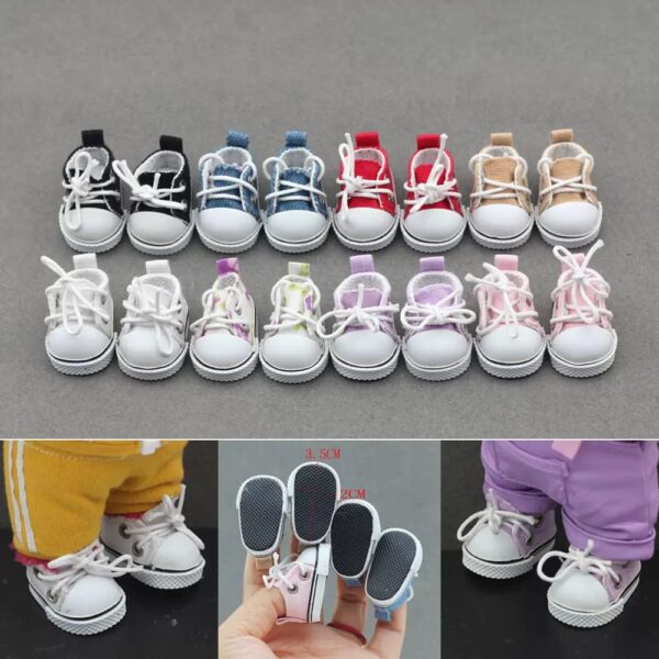 Canvas shoes for doll
